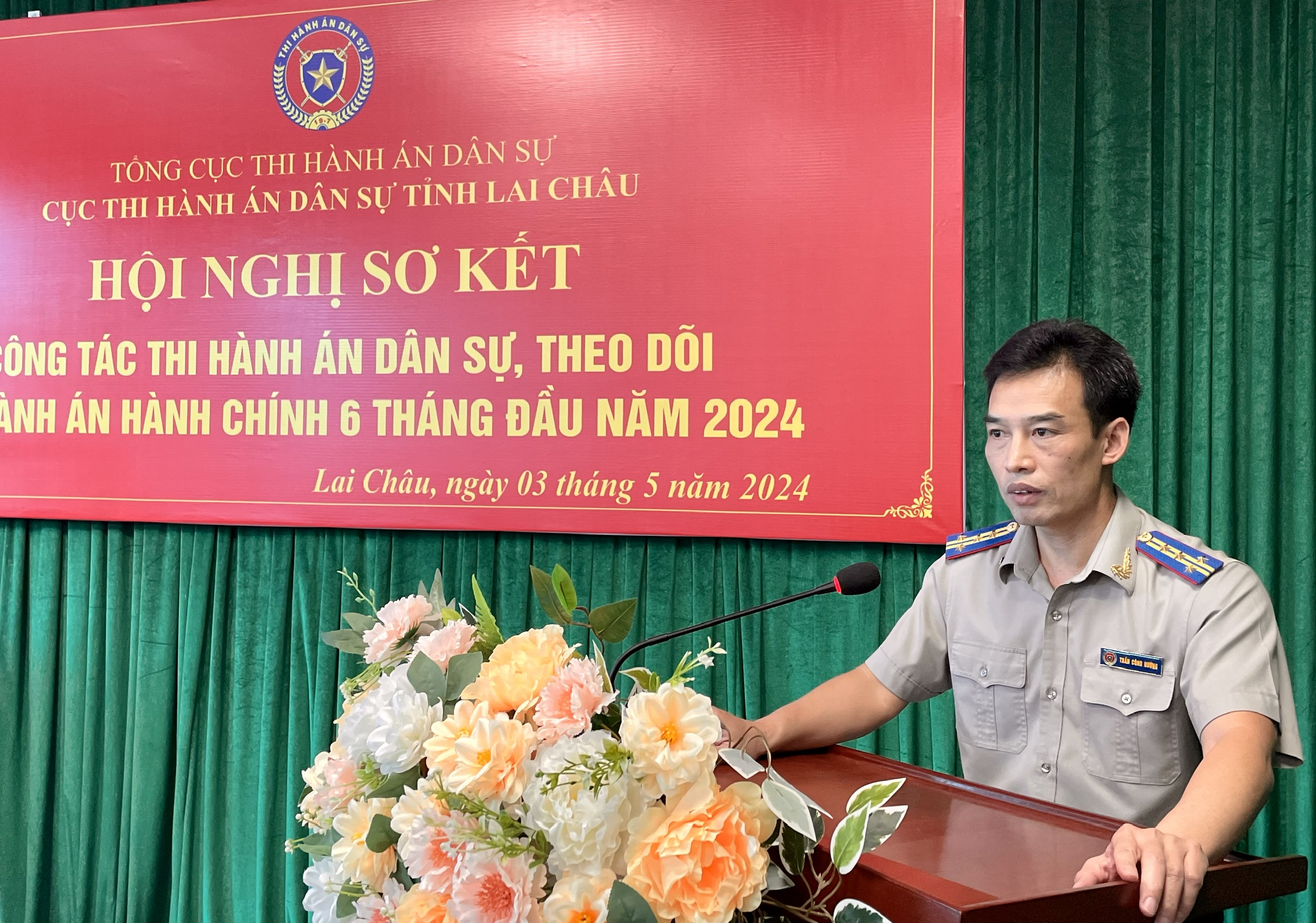 CỤC THI HÀNH ÁN DÂN SỰ TỈNH LAI CHÂU TỔ CHỨC HỘI NGHỊ SƠ KẾT CÔNG TÁC THADS, THEO DÕI THI HÀNH ÁN HÀNH CHÍNH 06 THÁNG ĐẦU NĂM 2024