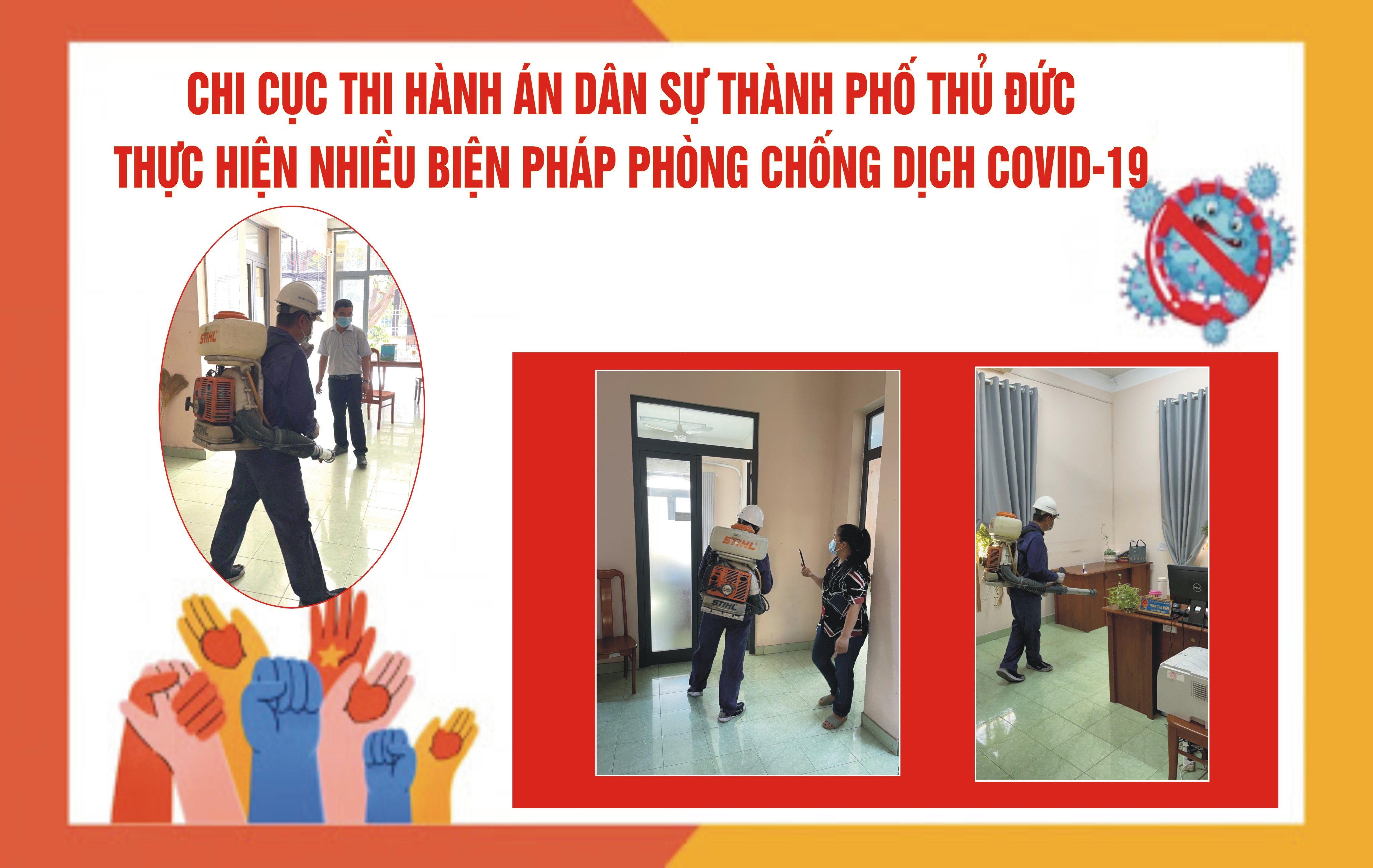 Chi cục THADS thành phố Thủ Đức Thực hiện nghiêm việc phòng, chống dịch bệnh COVID-19