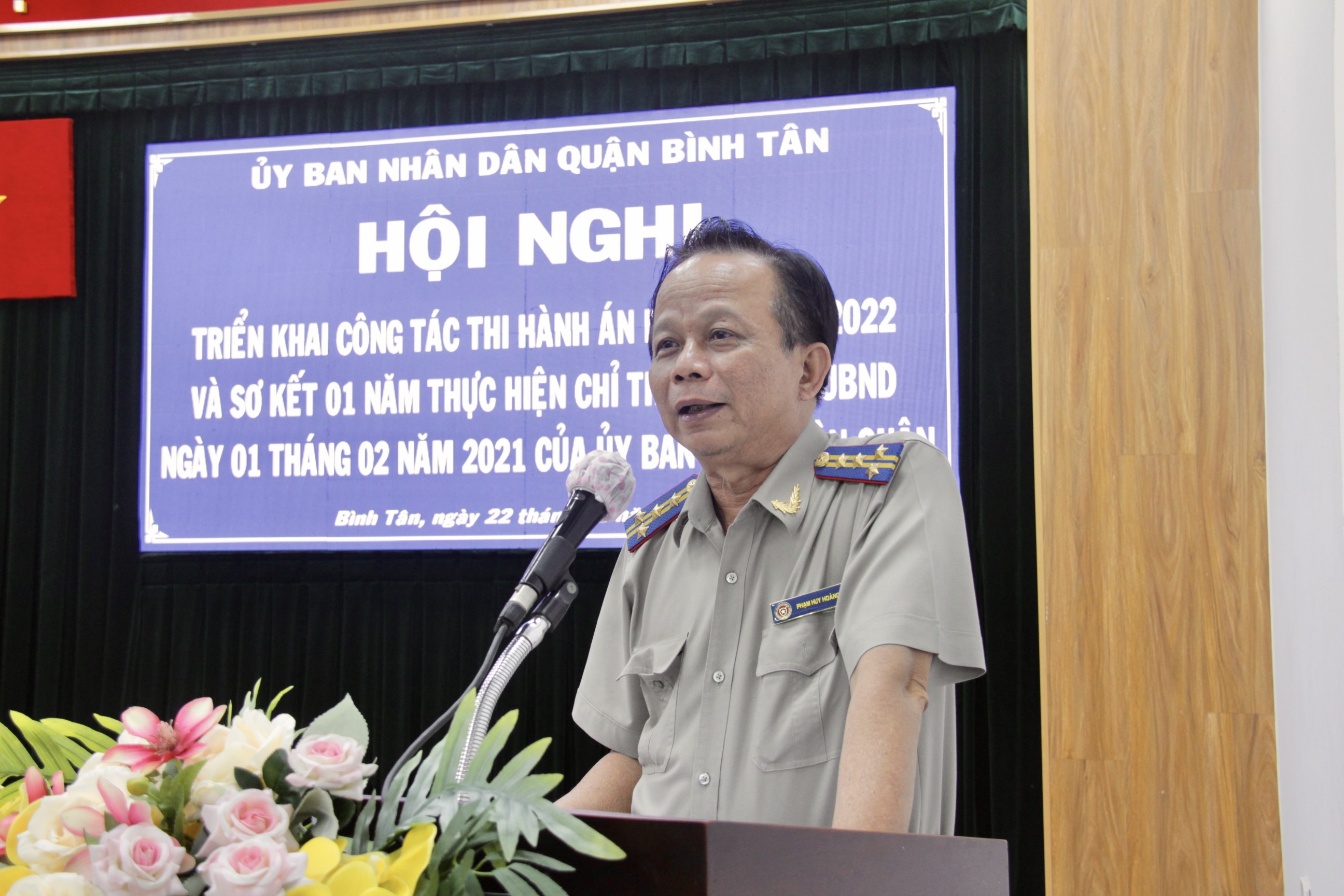 Bình Tân: UBND quận sơ kết 01 năm thực hiện Chỉ thị 03/CT-UBND quận và triển khai công tác Thi hành án dân sự năm 2022.