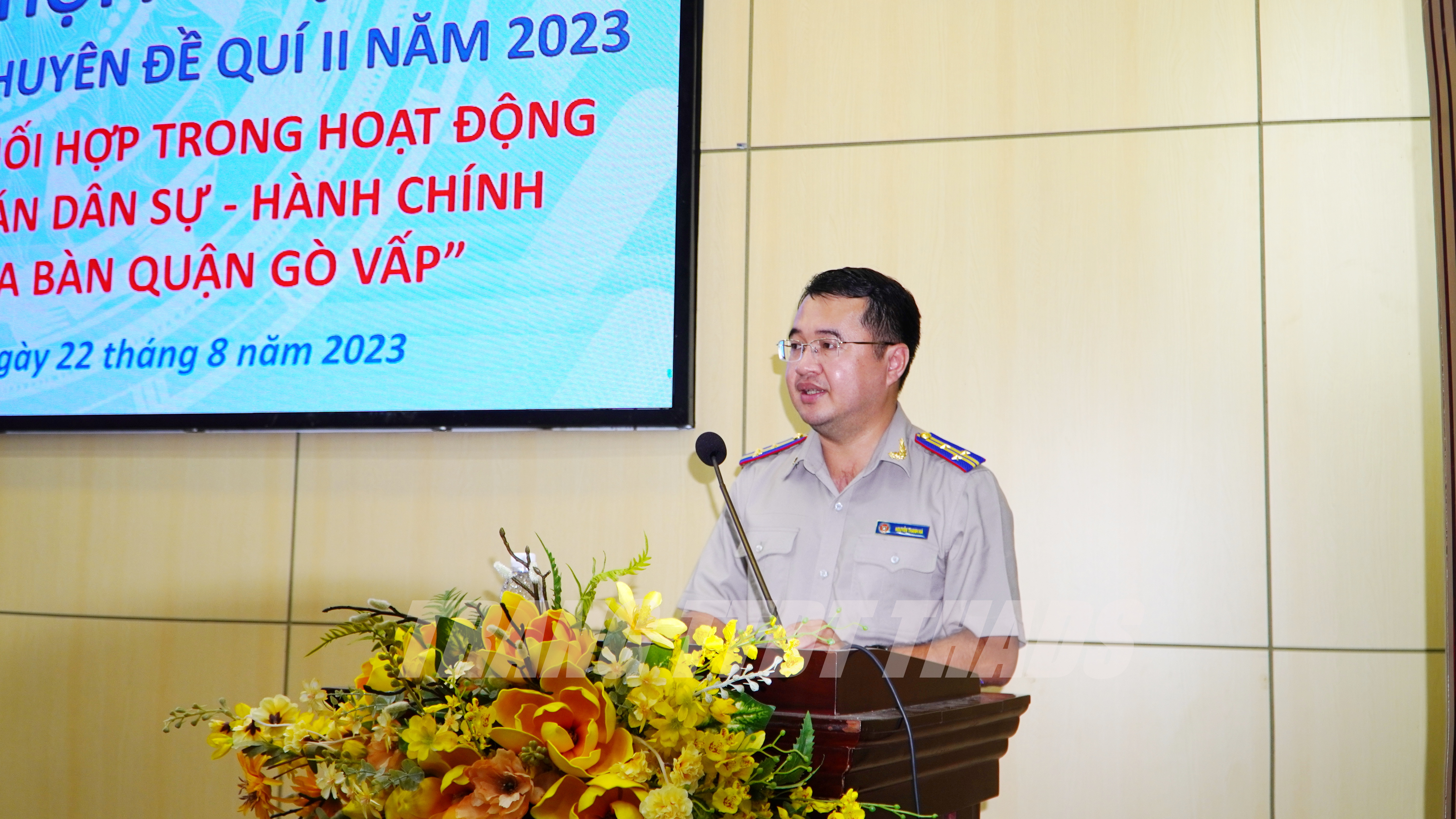 Quận ủy gò vấp: Giao ban Chuyên đề " Quy chế phối hợp trong hoạt động Thi hành án dân sự - hành chính trên địa bàn quận Gò Vấp".