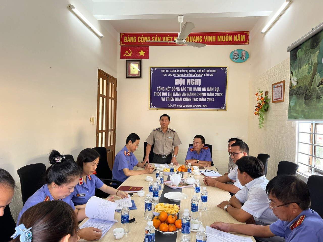 Công bố Kết luận phúc tra và Kết luận trực tiếp kiểm sát tại Chi cục THADS huyện Cần Giờ