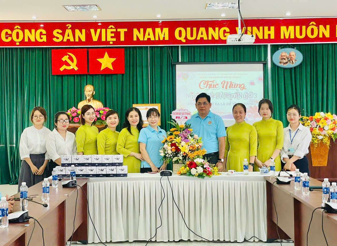 "Chi cục Thi hành án dân sự Quận 4 chào mừng Ngày Quốc tế Phụ nữ 8/3 bằng những hoạt động ý nghĩa"