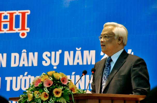 Triển khai công tác thi hành án dân sự năm 2014 và công bố Quyết định của Thủ tướng Chính phủ về ngày truyền thống thi hành án dân sự