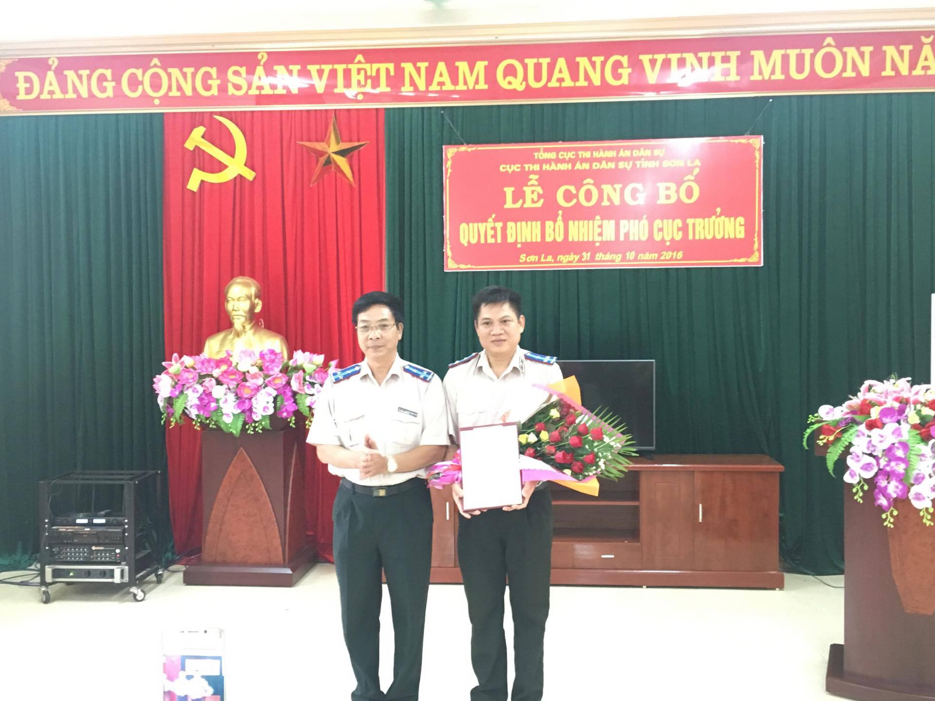 Lễ công bố Quyết định bổ nhiệm Phó Cục trưởng Cục Thi hành án dân sự tỉnh Sơn La