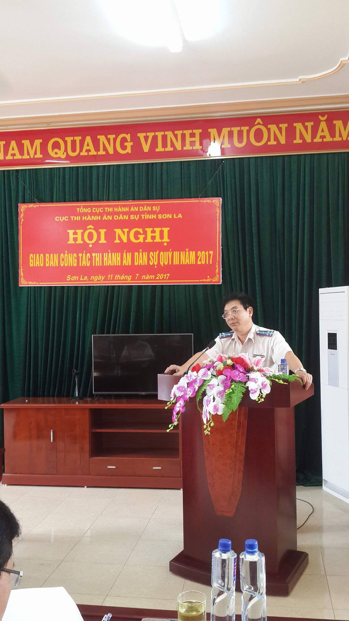 Cục THADS tỉnh Sơn La tổ chức Hội nghị giao ban công tác  thi hành án dân sự, hành chính quý III năm 2017