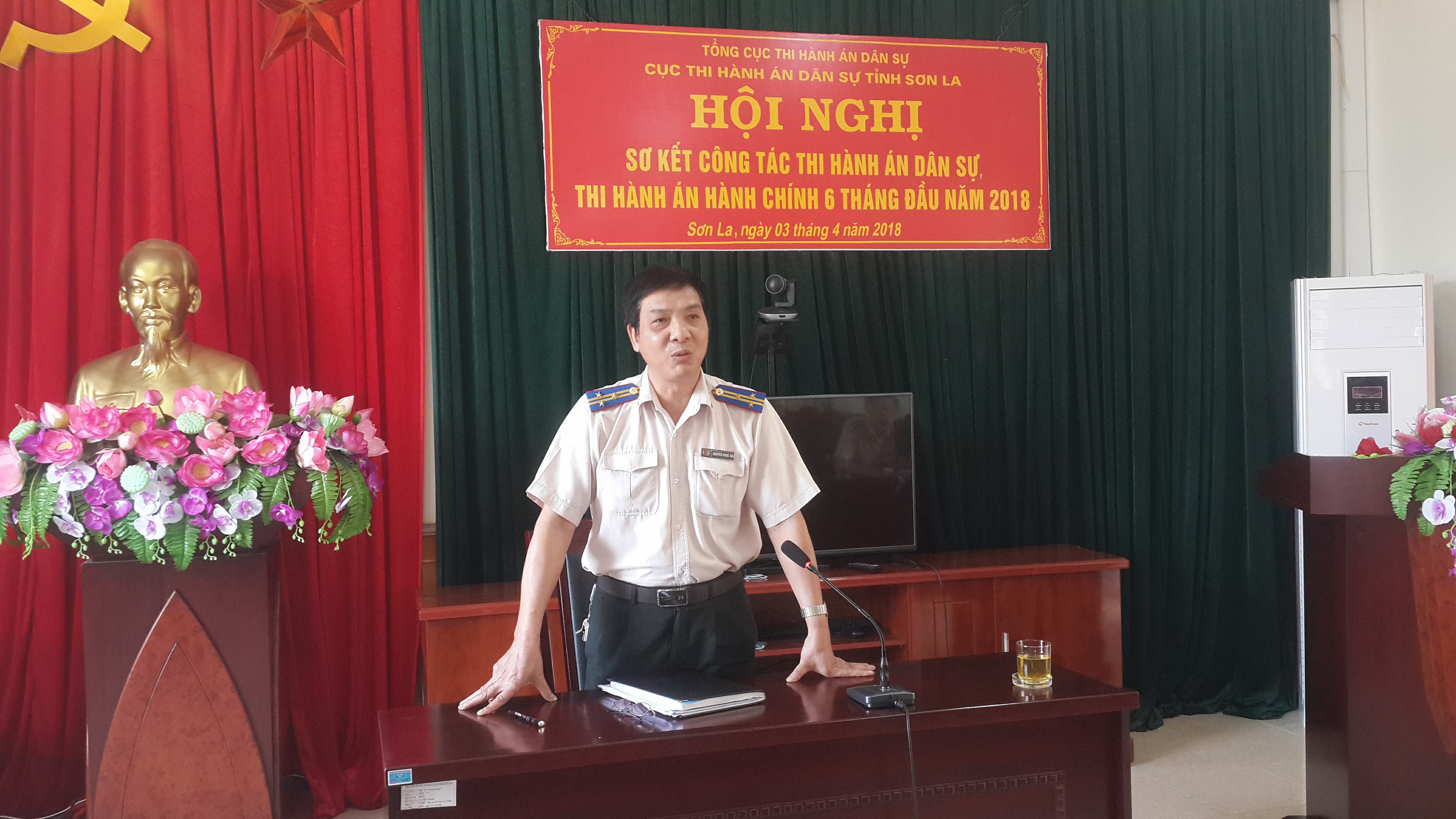 Cục THADS tỉnh Sơn La tổ chức Hội nghị  sơ kết công tác thi hành án dân sự, hành chính 6 tháng đầu năm 2018