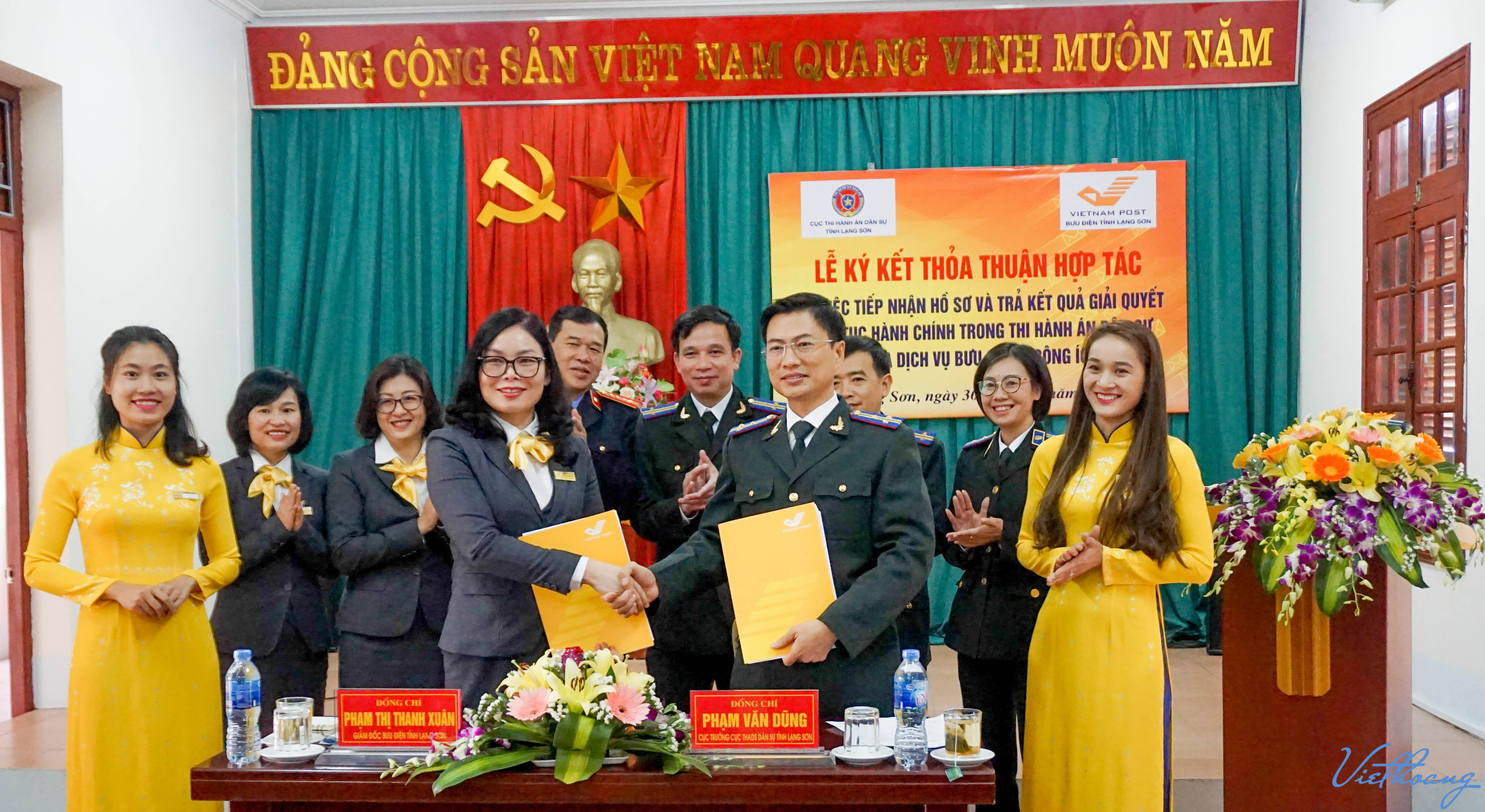 THỎA THUẬN HỢP TÁC GIỮA CỤC THADS VÀ BƯU ĐIỆN TỈNH LẠNG SƠN