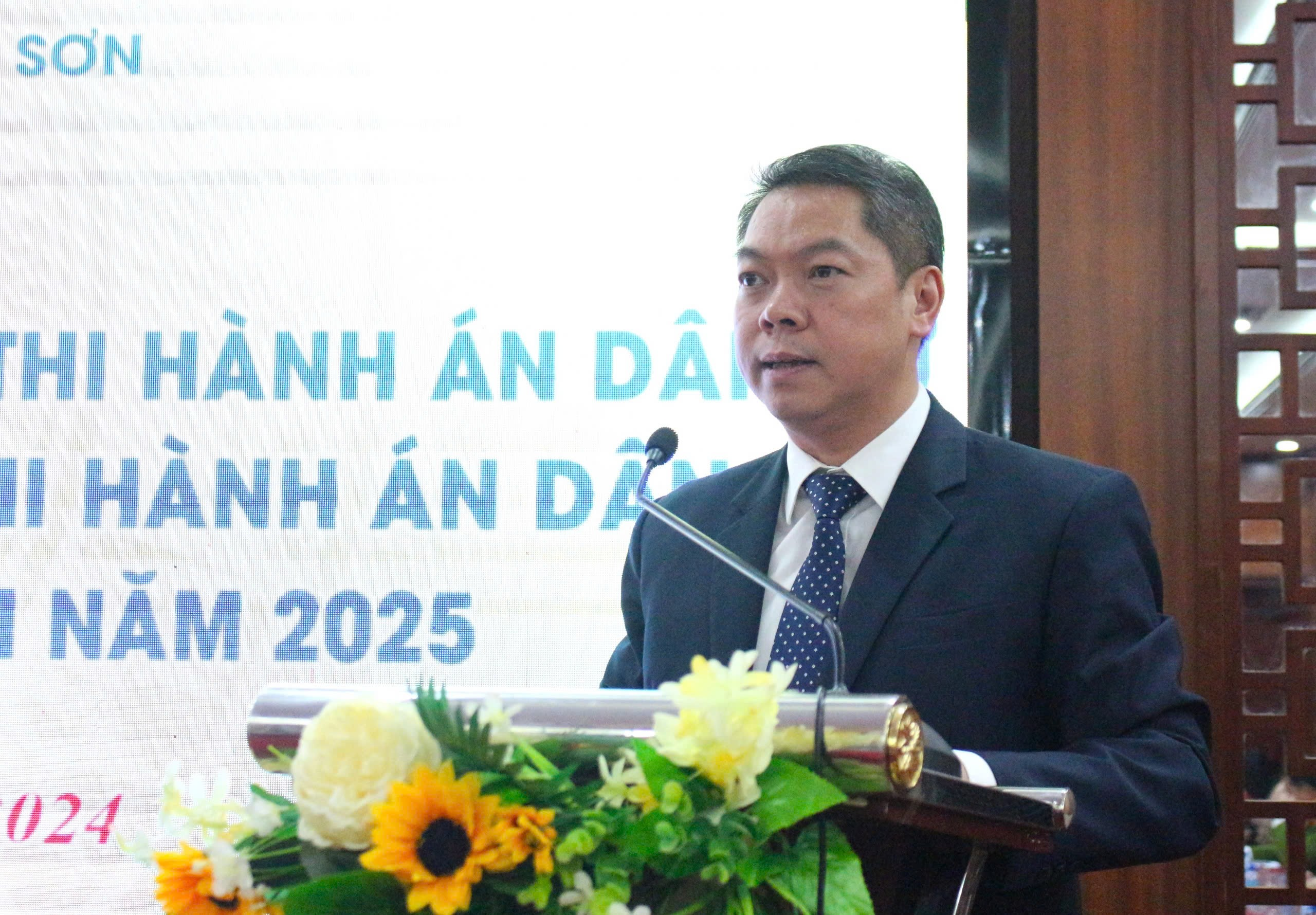 Đồng chí Đoàn Thanh Sơn, Phó Chủ tịch UBND tỉnh, Trưởng Ban Chỉ đạo THADS tỉnh phát biểu chỉ đạo