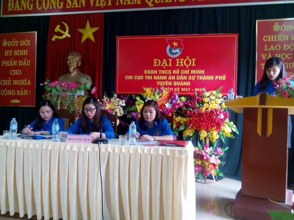 Chi đoàn Chi cục Thi hành án dân sự thành phố Đại hội lần thứ nhất, nhiệm kỳ 2017-2019