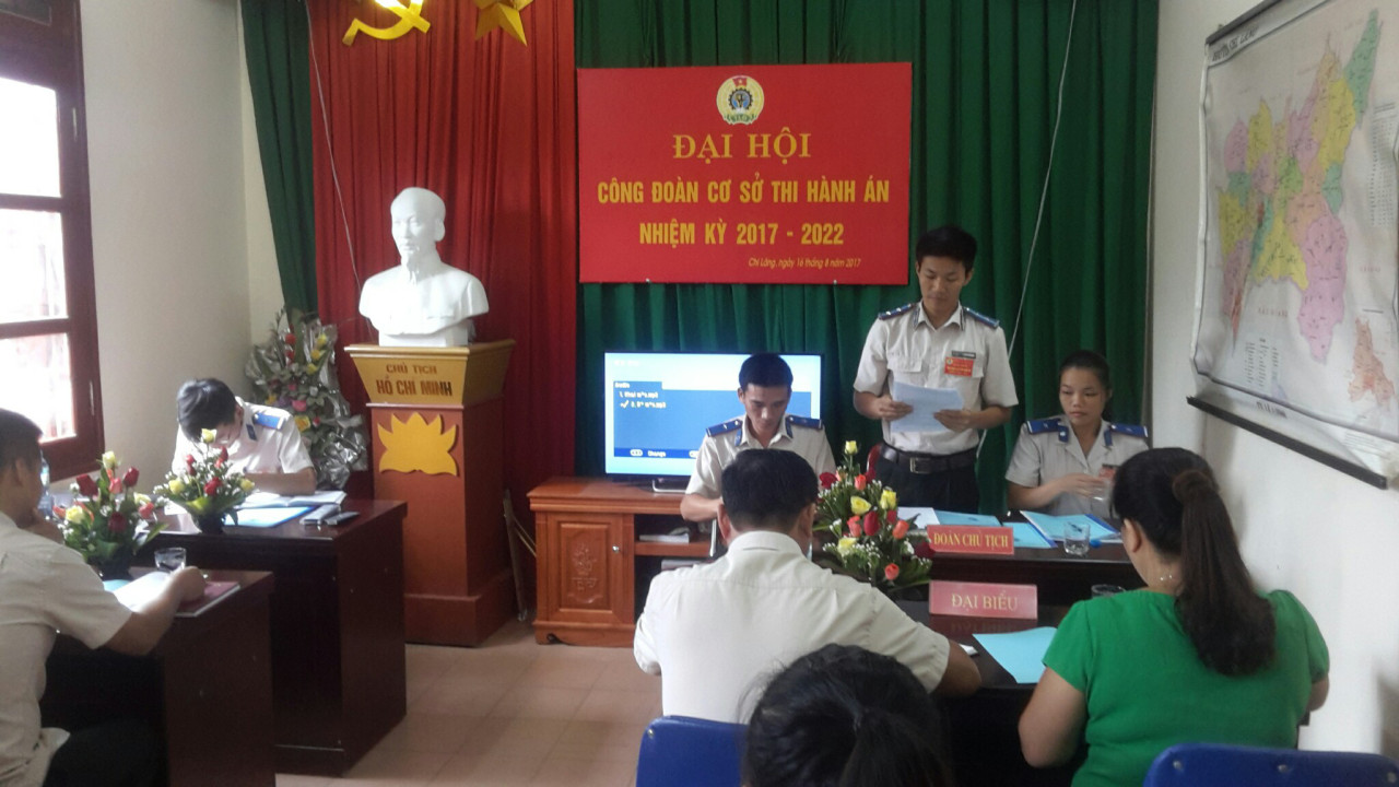 ĐẠI HỘI CÔNG ĐOÀN CƠ SỞ CHI CỤC THI HÀNH ÁN DÂN SỰ HUYỆN CHI LĂNG, LẦN THỨ 3, NHIỆM KỲ 2017-2022