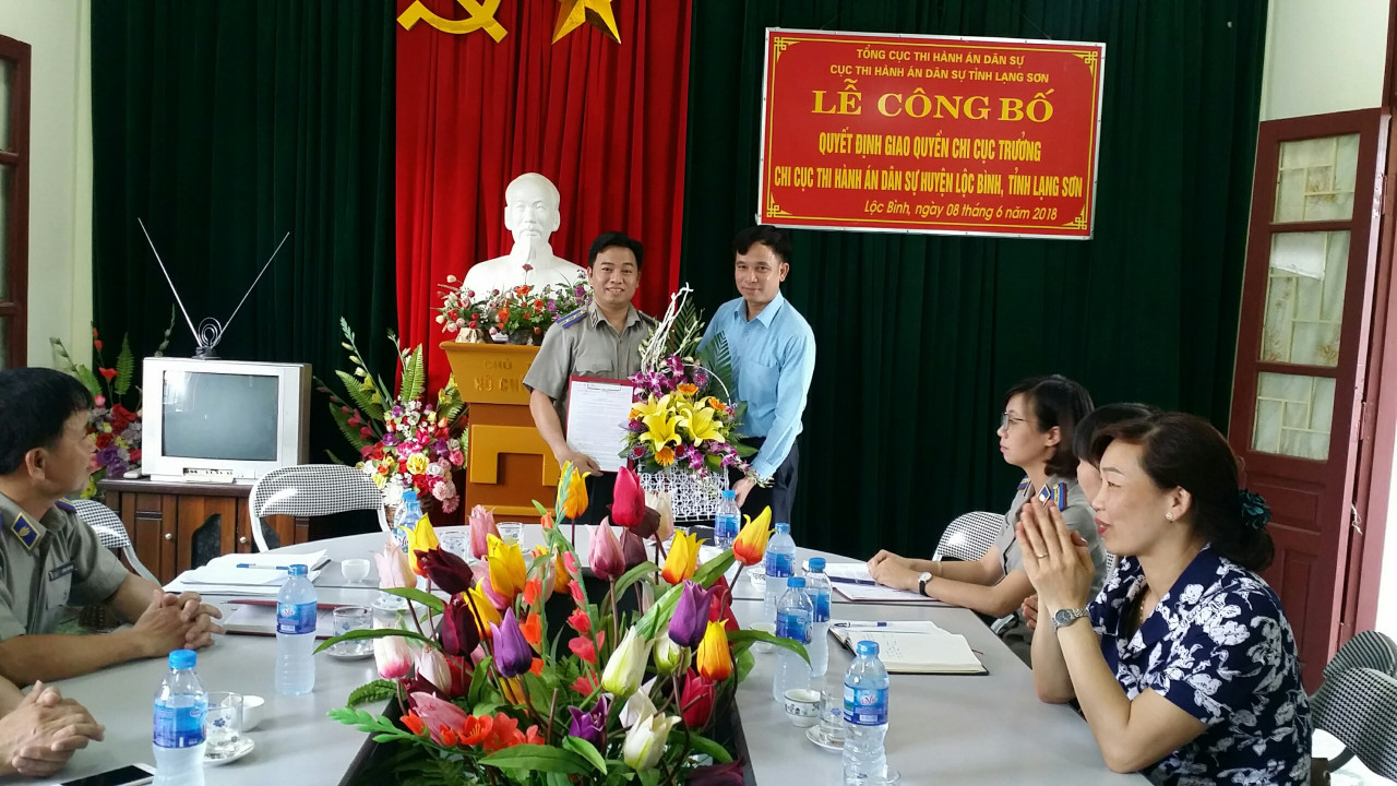 Giao quyền Chi cục trưởng Chi cục THADS huyện Lộc Bình