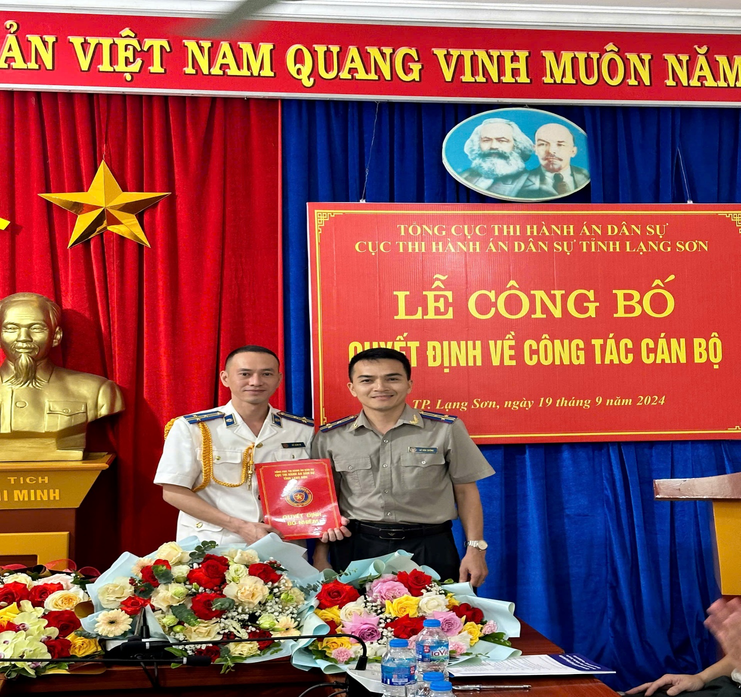 TP Lạng Sơn: Lễ công bố quyết định bổ nhiệm công chức giữ chức vụ Chi cục trưởng Chi cục THADS TP. Lạng Sơn, tỉnh Lạng Sơn