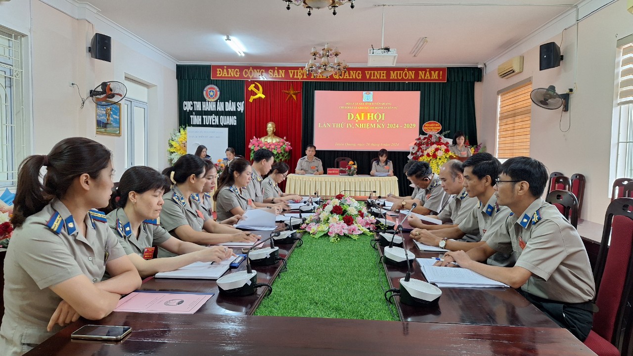 Đại hội Chi hội Luật gia Cục Thi hành án dân sự tỉnh Tuyên Quang lần thứ IV, nhiệm kỳ 2024-2029