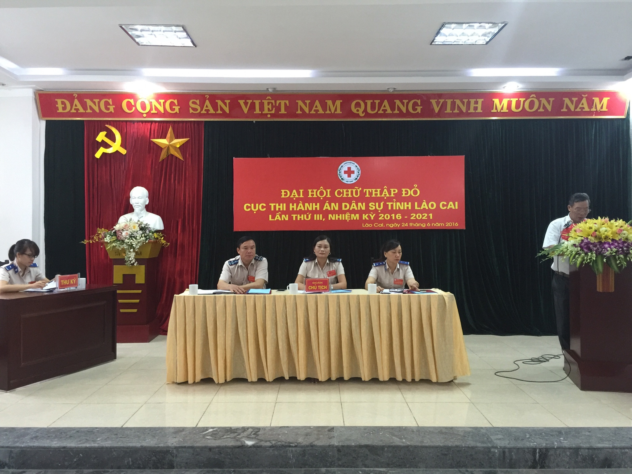 Đại hội Chữ thập đỏ Cục Thi hành án dân sự tỉnh Lào Cai Lần thứ III, nhiệm kì 2016 - 2021