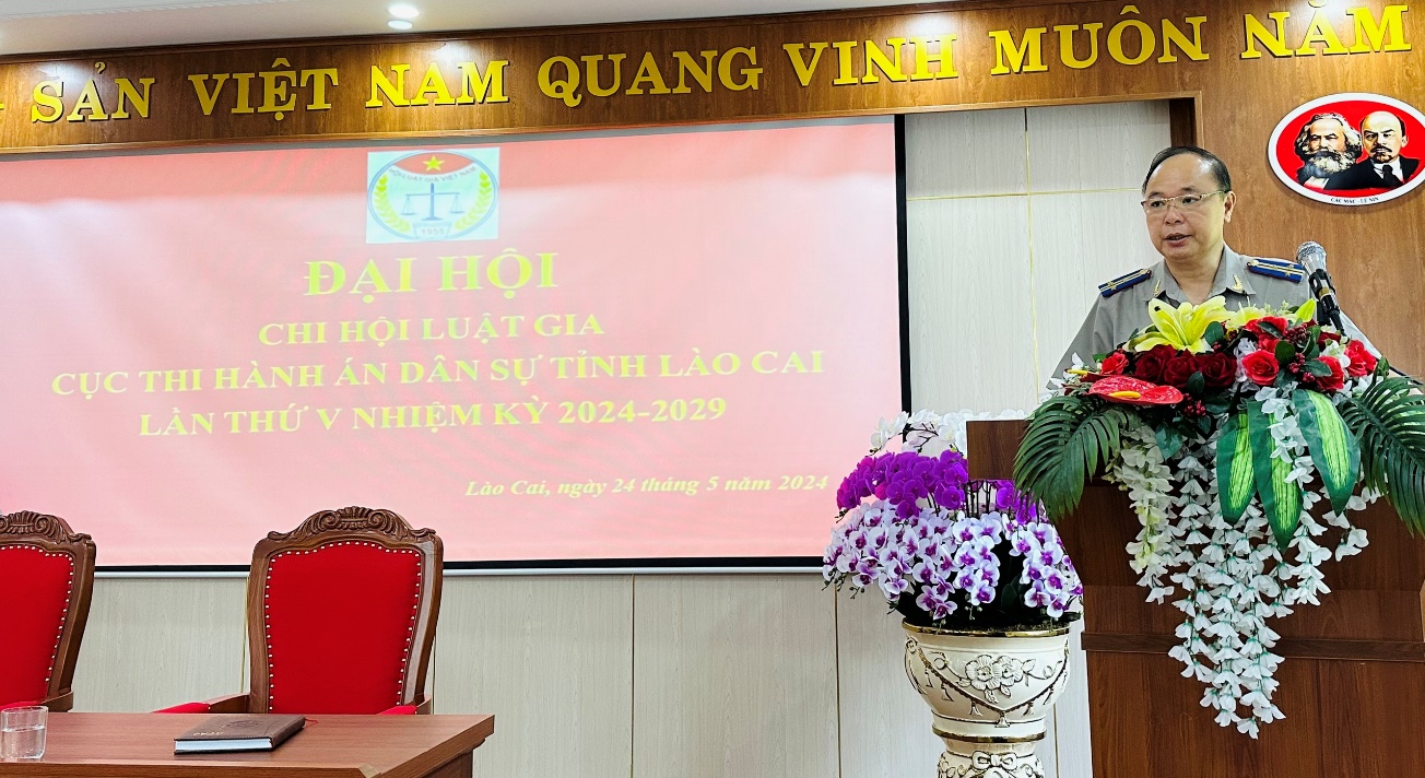 Chi hội Luật gia Cục Thi hành án dân sự tỉnh Lào Cai tổ chức thành công Đại hội lần thứ V, nhiệm kỳ 2024-2029