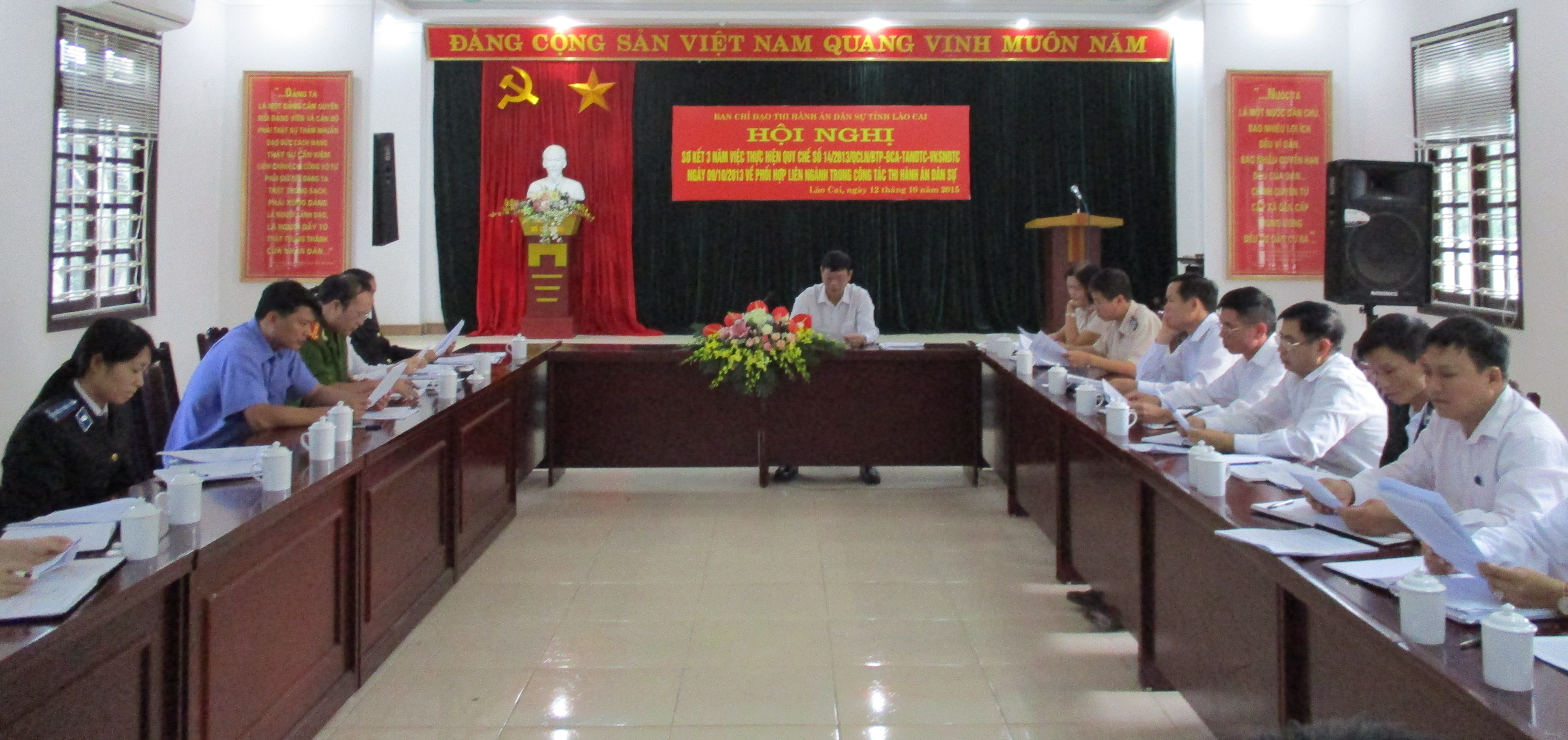 Hội nghị sơ kết 03 năm thực hiện Quy chế liên ngành  số 14/2013/QCLN/BTP-BCA-TANDTC-VKSNDTC ngày 09/10/2013 về phối hợp trong công tác Thi hành án dân sự