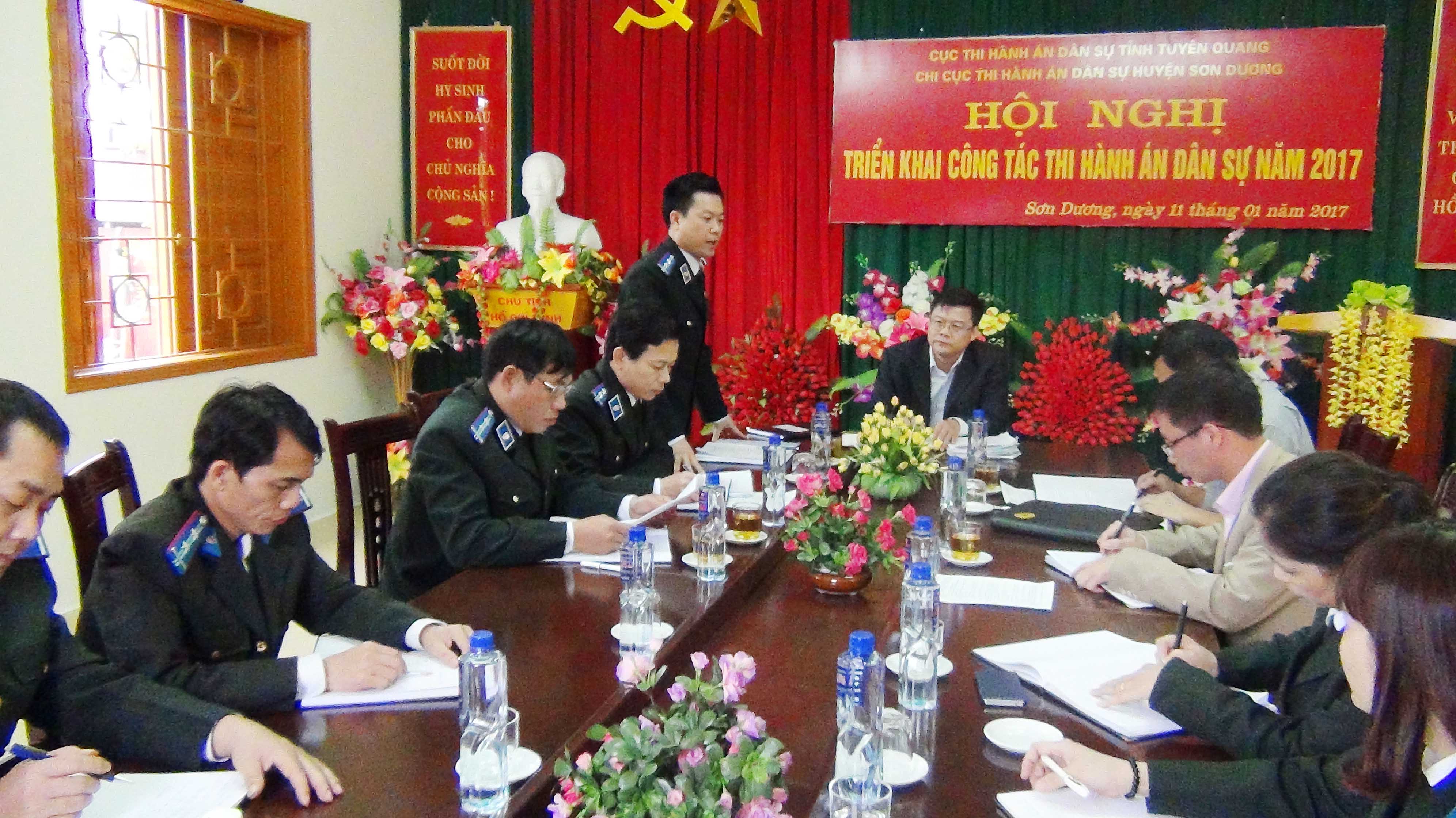 Kiểm tra việc triển khai thực hiện Kế hoạch công tác năm 2017 tại Chi cục thi hành án dân sự các huyện, thành phố và triển khai sử dụng chữ ký điện tử.