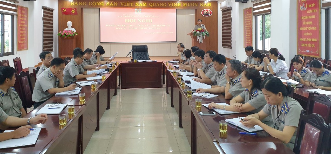 Cục Thi hành án dân sự tỉnh Lào Cai tổ chức Hội nghị đánh giá công tác Thi hành án dân sự, hành chính năm 2022