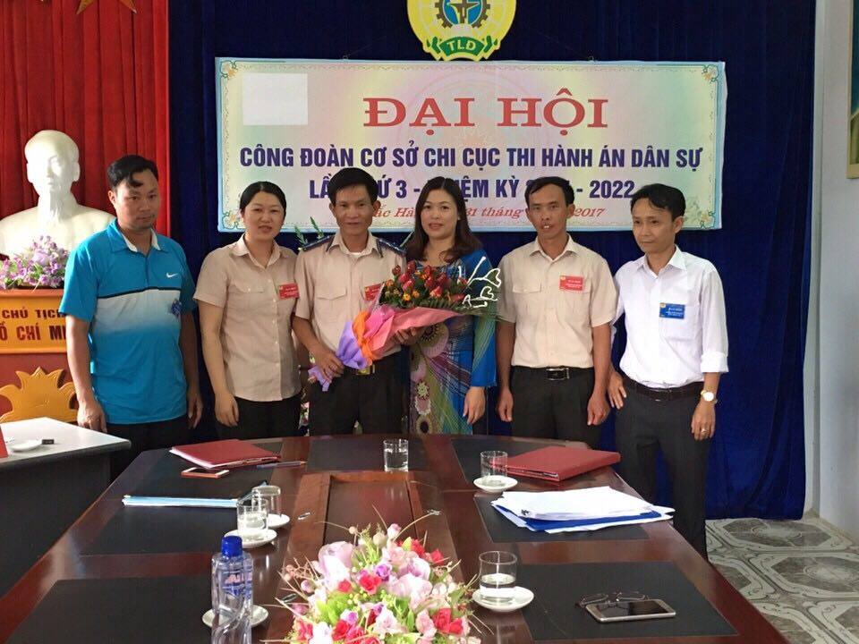 Chi cục Thi hành án dân sự huyện Bắc Hà tổ chức  Đại hội Công đoàn lần thứ III nhiệm kỳ 2017- 2022