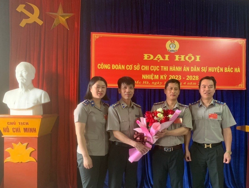 Đại hội Công đoàn cơ sở Chi cục Chi cục Thi hành án dân sự huyện Bắc Hà nhiệm kỳ 2023 - 2028