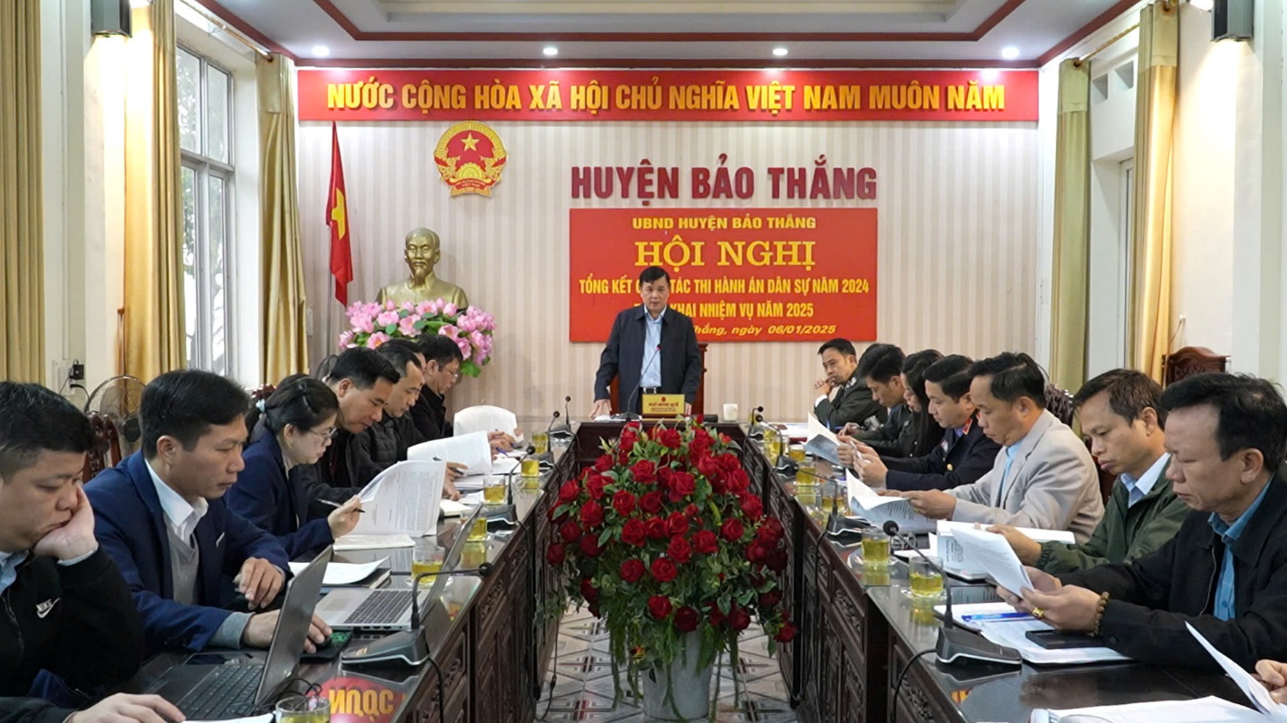 Ban chỉ đạo thi hành án dân sự huyện Bảo Thắng triển khai công tác năm 2025