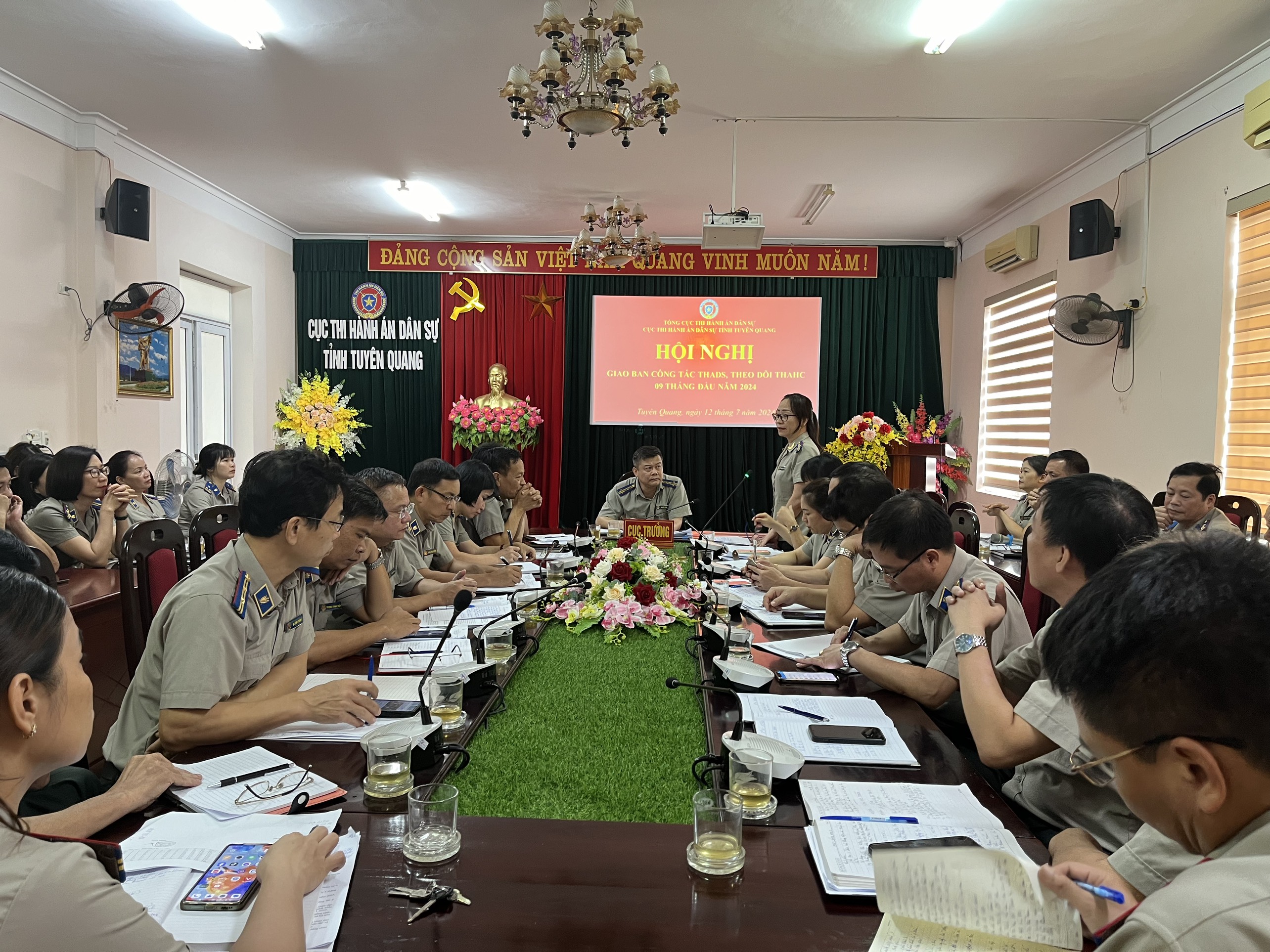 Cục Thi hành án dân sự tỉnh Tuyên Quang tổ chức Hội nghị giao ban công tác 9 tháng năm 2024; ôn lại 78 năm truyền thống THADS (19/7/1946-19/7/2024)