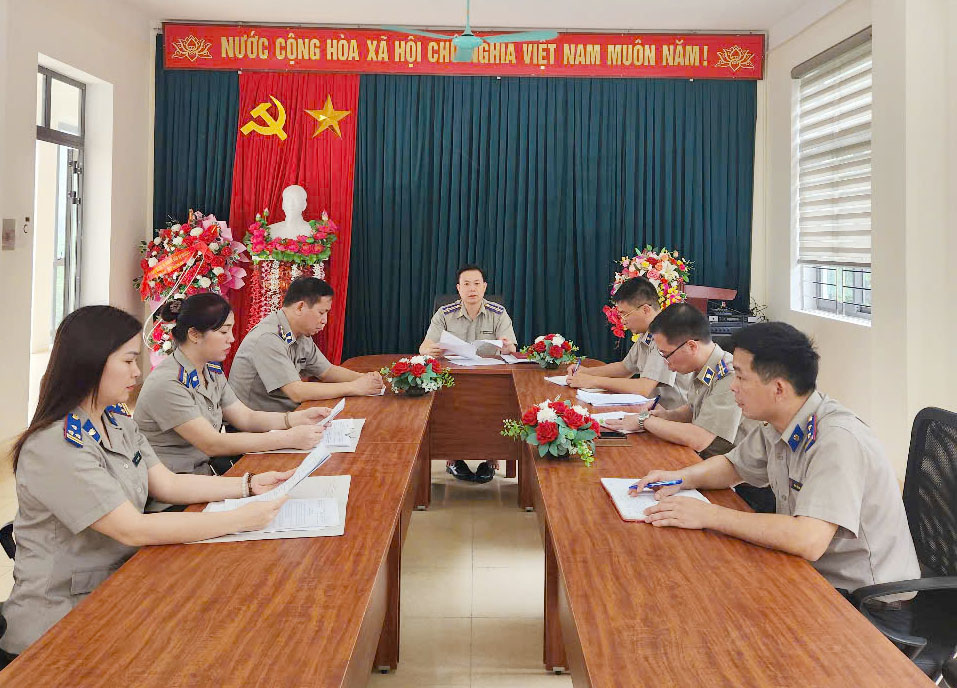 Kiểm tra chuyên đề năm 2025 đối với Chi cục Thi hành án dân sự huyện Lâm Bình