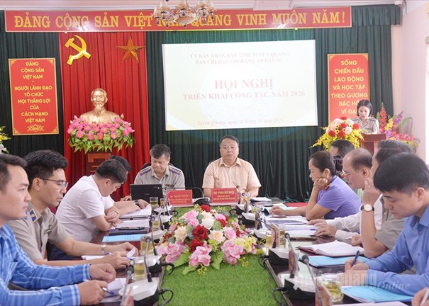 Hội nghị triển khai công tác năm 2026 của Ban Chỉ đạo Thi hành án dân sự tỉnh Tuyên Quang