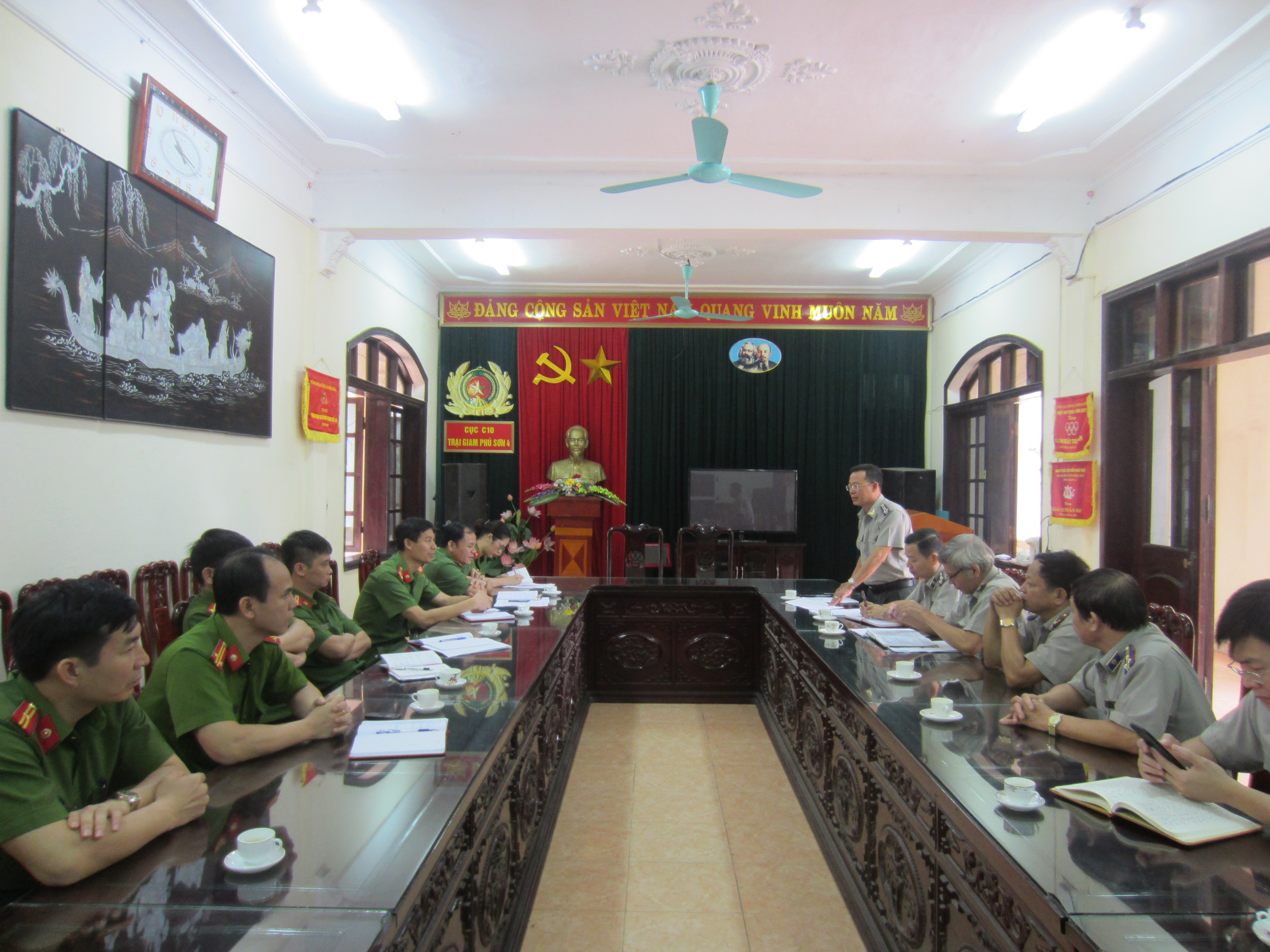 Cục THADS tỉnh làm việc với Trại giam Phú sơn 4, Cục 10, Bộ Công an