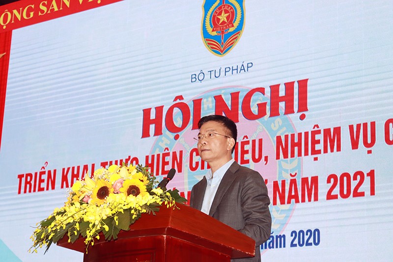 Bộ Tư pháp tổ chức Hội nghị triển khai thực hiện chỉ tiêu, nhiệm vụ công tác thi hành án dân sự năm 2021