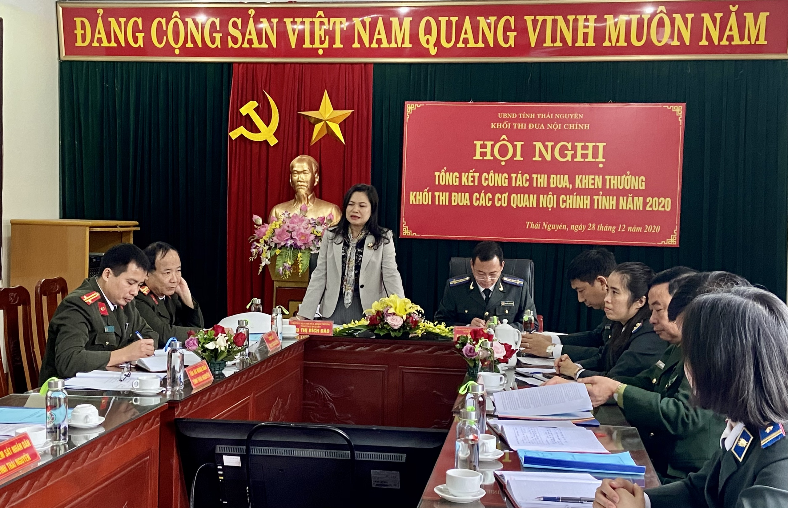 Khối thi đua các cơ quan Nội chính tỉnh Thái Nguyên tổng kết công tác thi đua, khen thưởng năm 2020