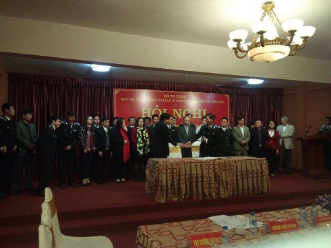 LÃNH ĐẠO CỤC THADS TỈNH THAM GIA HỘI NGHỊ PHÁT ĐỘNG PHONG TRÀO VÀ KÝ KẾT GIAO ƯỚC THI ĐUA KHỐI CƠ QUAN TƯ PHÁP CÁC TỈNH MIỀN NÚI PHÍA BẮC