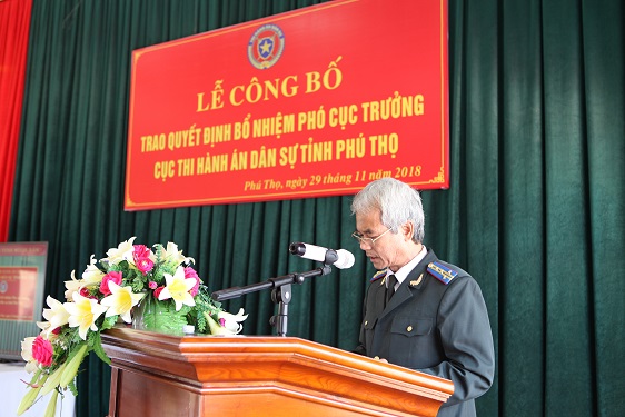 Cục Thi hành án dân sự tỉnh Phú Thọ tổ chức Lễ công bố Quyết định Bổ nhiệm Phó cục trưởng Cục THADS và Hội nghị triển khai công tác THADS, HC năm 2019