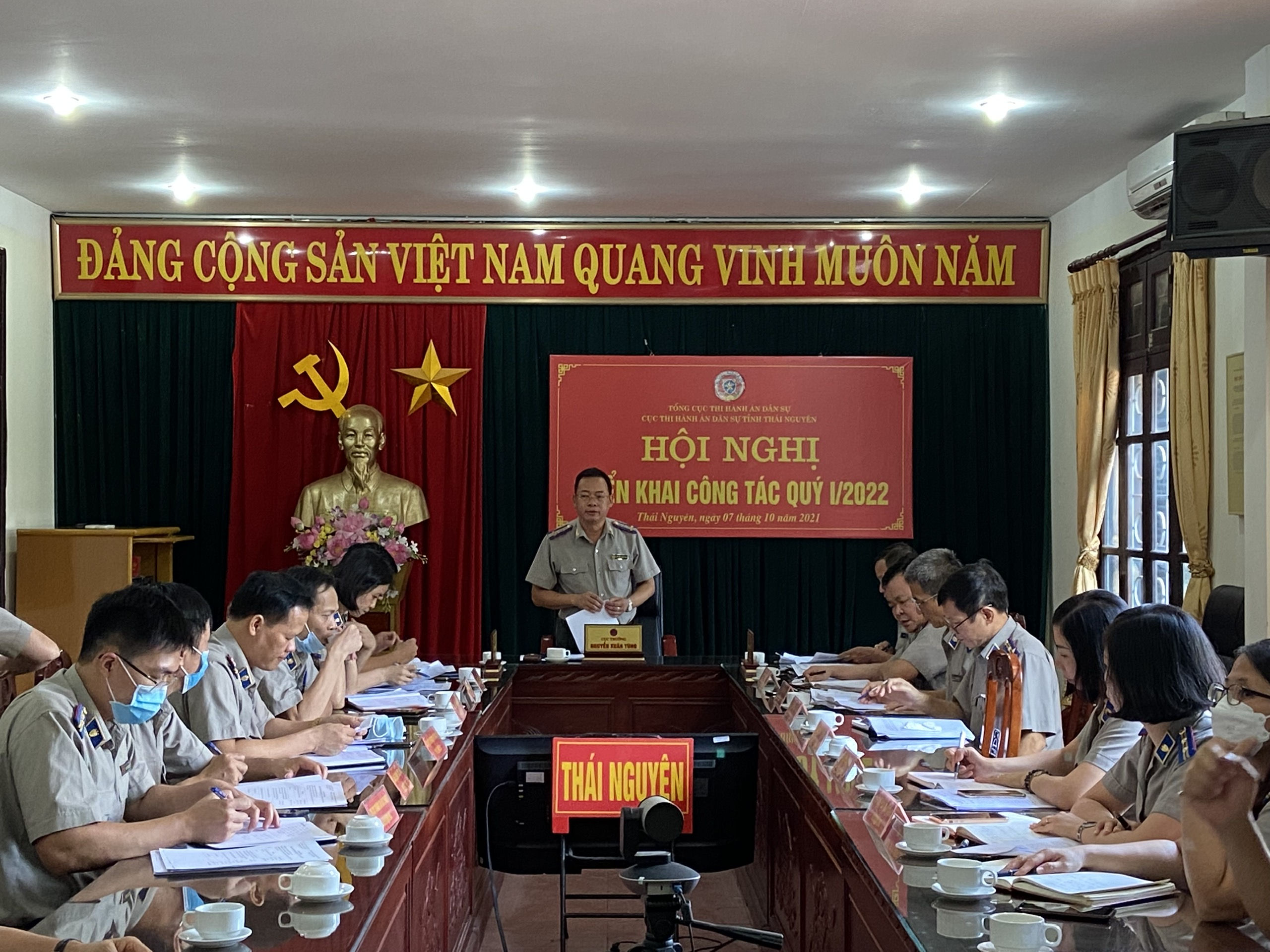 Cục THADS tỉnh tổ chức Hội nghị triển khai công tác thi hành án dân sự, theo dõi thi hành án hành chính Quý I/2022