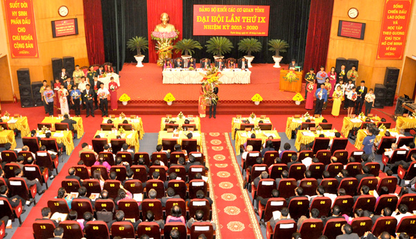 Khai mạc Đại hội Đảng bộ khối các cơ quan tỉnh nhiệm kỳ 2015-2020