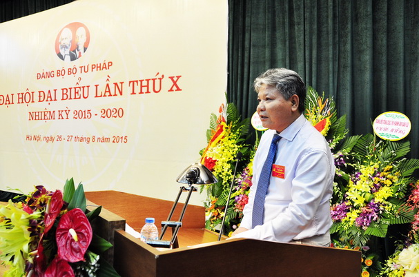 Đại hội đại biểu Đảng bộ Bộ Tư pháp lần thứ X, nhiệm kỳ 2015 – 2020