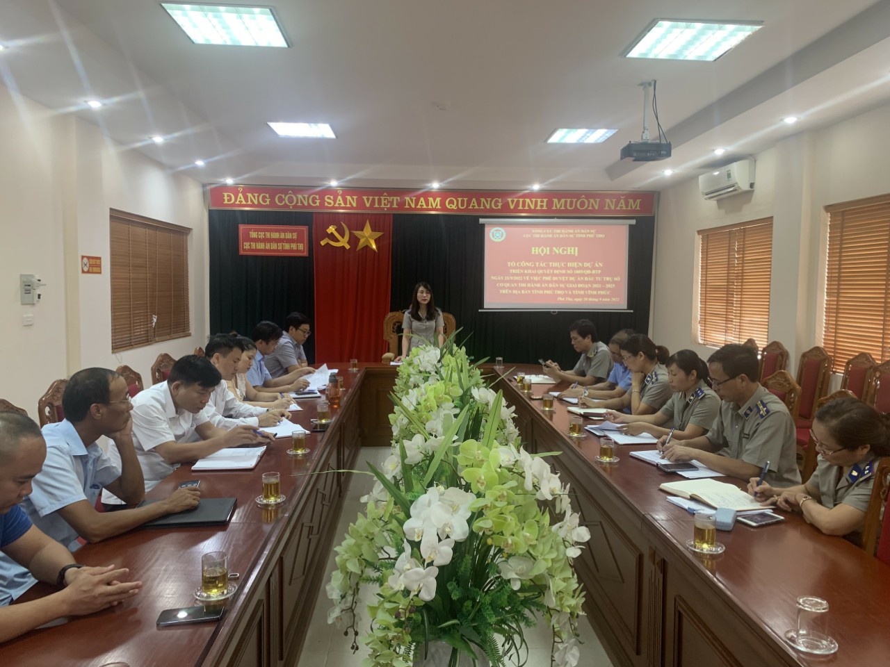 Cục Thi hành án dân sự tỉnh Phú Thọ tổ chức Hội nghị triển khai Quyết định phê duyệt dự án đầu tư trụ sở cơ quan Thi hành án dân sự giai đoạn 2021-2025 trên địa bàn tỉnh Phú Thọ và tỉnh Vĩnh Phúc