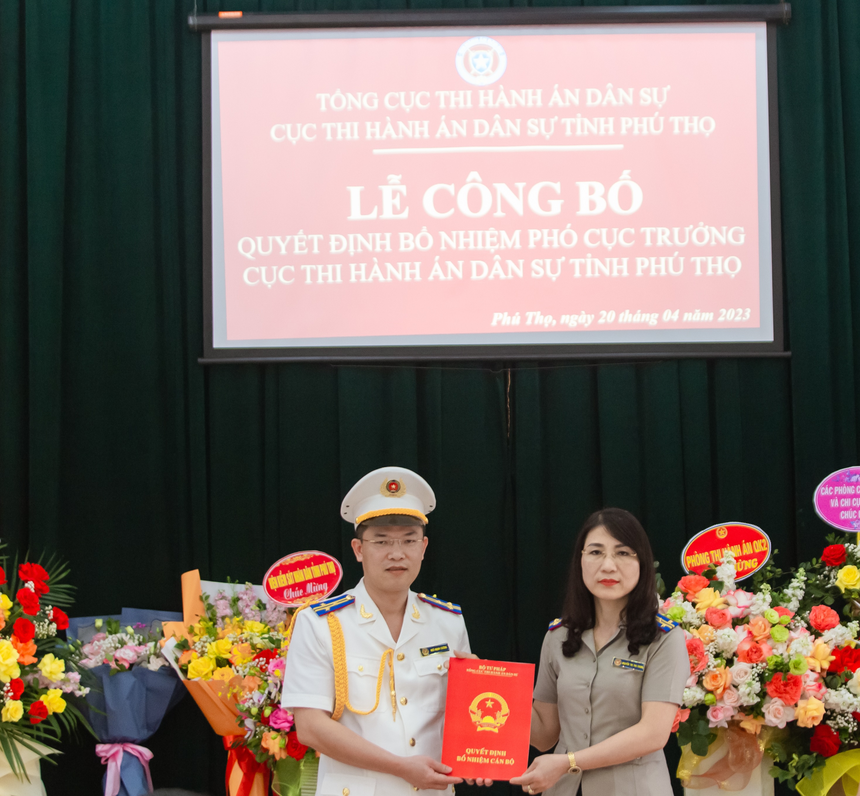 Cục THADS tỉnh Phú Thọ tổ chức Lễ công bố quyết định bổ nhiệm Phó Cục trưởng Cục THADS tỉnh