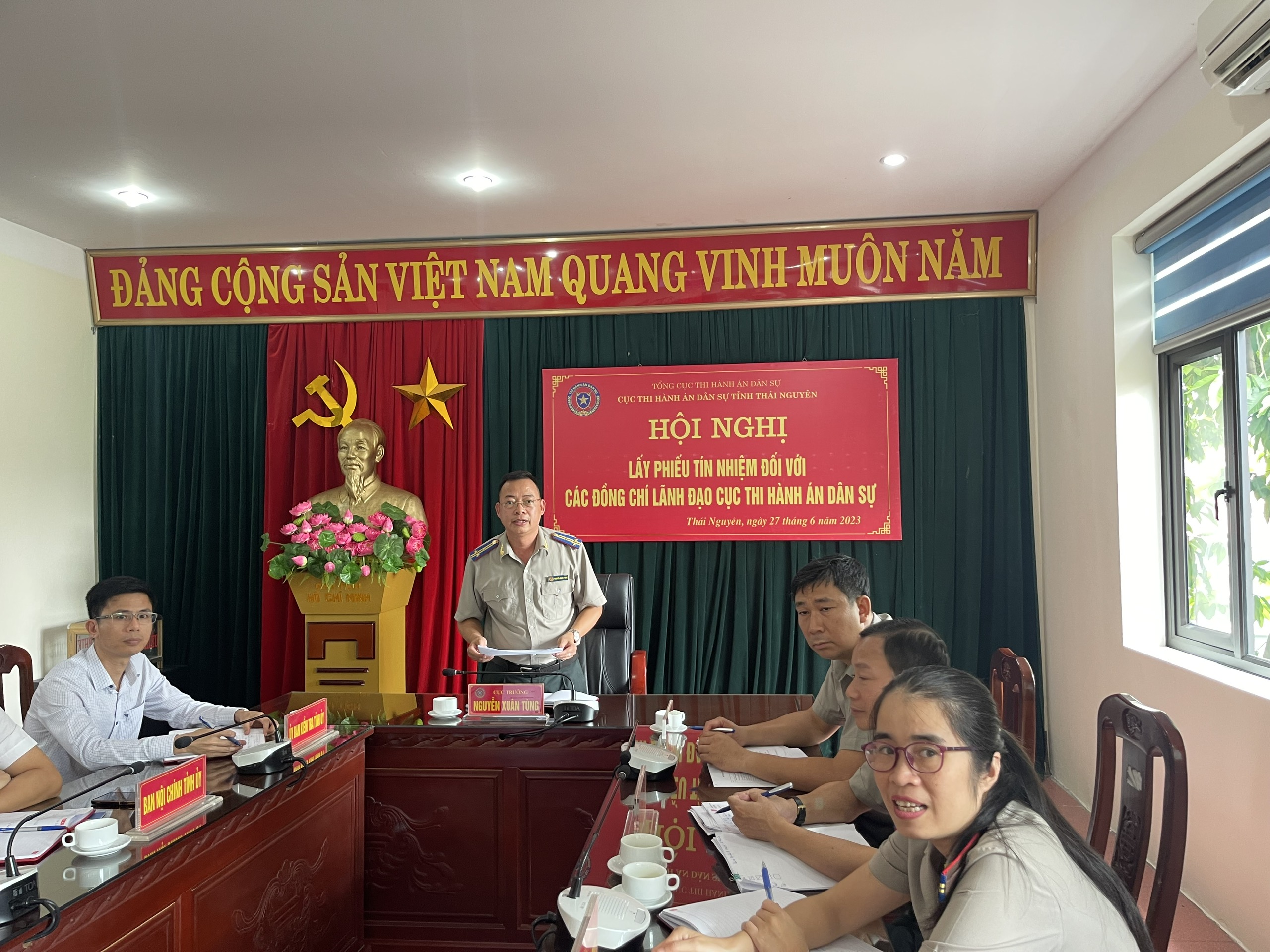 Hội nghị lấy phiếu tín nhiệm đối với các đồng chí Lãnh đạo Cục THADS tỉnh