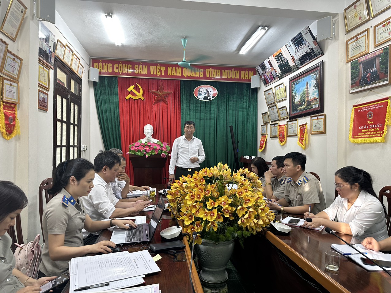 Kiểm tra chuyên đề xác minh, phân loại án tại Chi cục THADS huyện Đại Từ