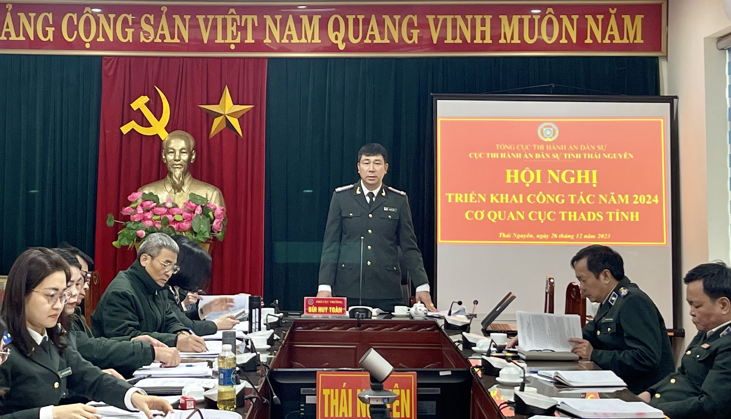 Cơ quan Cục THADS tỉnh tổ chức Hội nghị triển khai công tác năm 2024