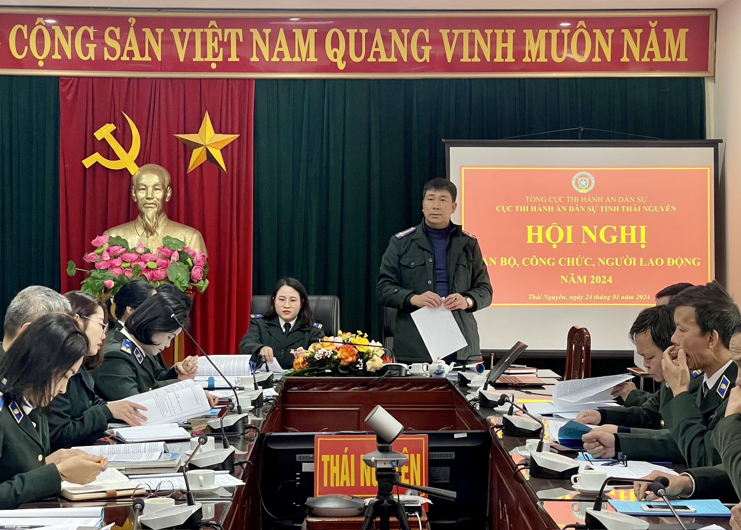 Cục THADS tỉnh Thái Nguyên tổ chức Hội nghị cán bộ công chức, người lao động năm 2024