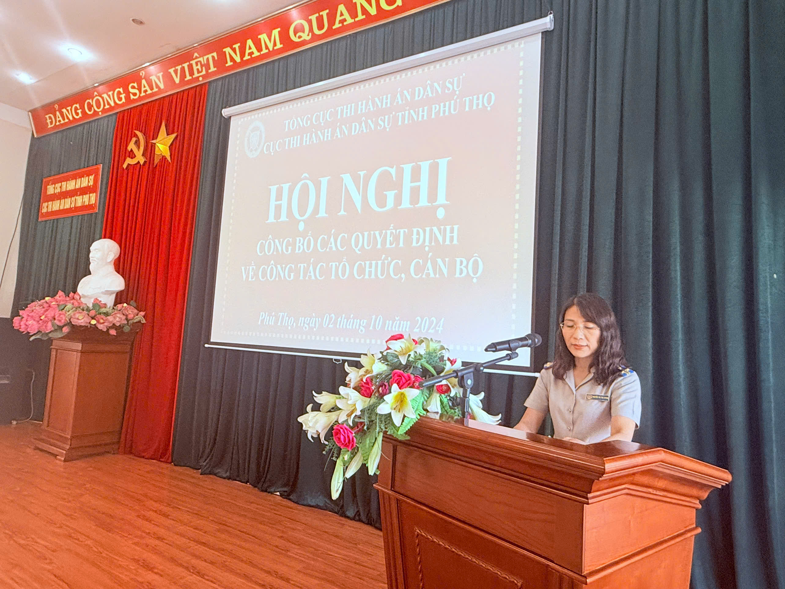 Cục THADS tỉnh Phú Thọ tổ chức Hội nghị công bố Quyết định điều động, bổ nhiệm công chức lãnh đạo