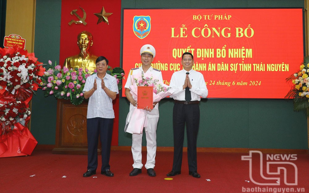 Đồng chí Bùi Huy Toàn giữ chức Cục trưởng Cục Thi hành án dân sự tỉnh Thái Nguyên