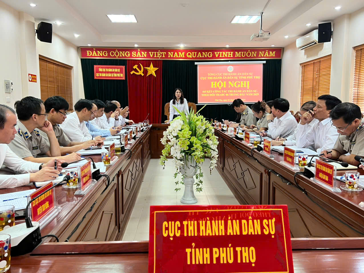 Cục Thi hành án dân sự tỉnh Phú Thọ tổ chức Hội nghị sơ kết công tác Thi hành án dân sự, theo dõi thi hành án hành chính 06 tháng đầu năm 2025, phương hướng nhiệm vụ công tác 06 tháng cuối năm