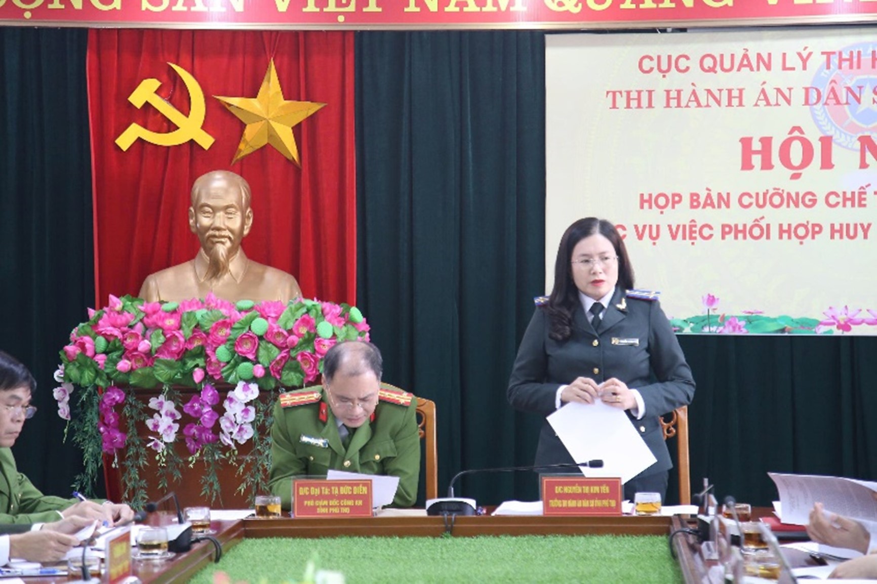 Thi hành án dân sự tỉnh Phú Thọ phối hợp Công an tỉnh bàn phương án cưỡng chế các vụ việc phức tạp