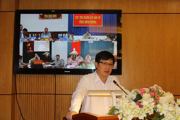 Tổng cục tổ chức Hội nghị giao ban trực tuyến với 23 Cục thi hành án dân sự tỉnh, thành phố trực thuộc Trung ương