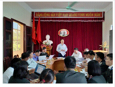 Ban Pháp chế - Hội đồng nhân dân huyện giám sát trực tiếp công tác tổ chức THADS tại Chi cục THADS huyện Võ Nhai