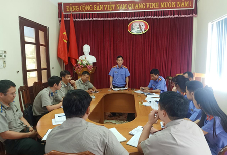 Công bố dự thảo kết luận kiểm sát hoạt động thi hành án dân sự tại Chi cục THADS huyện Võ Nhai