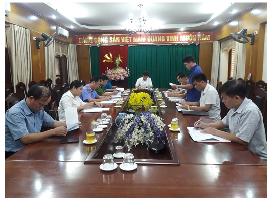 HỌP BAN CHỈ ĐẠO THADS HUYỆN VÕ NHAI